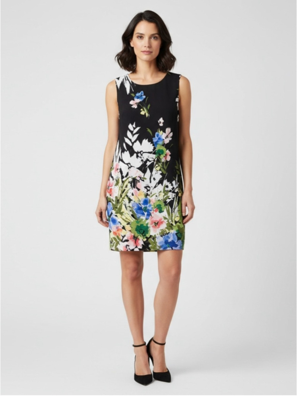 Emma & Michele Dress Size 8 Black Floral
